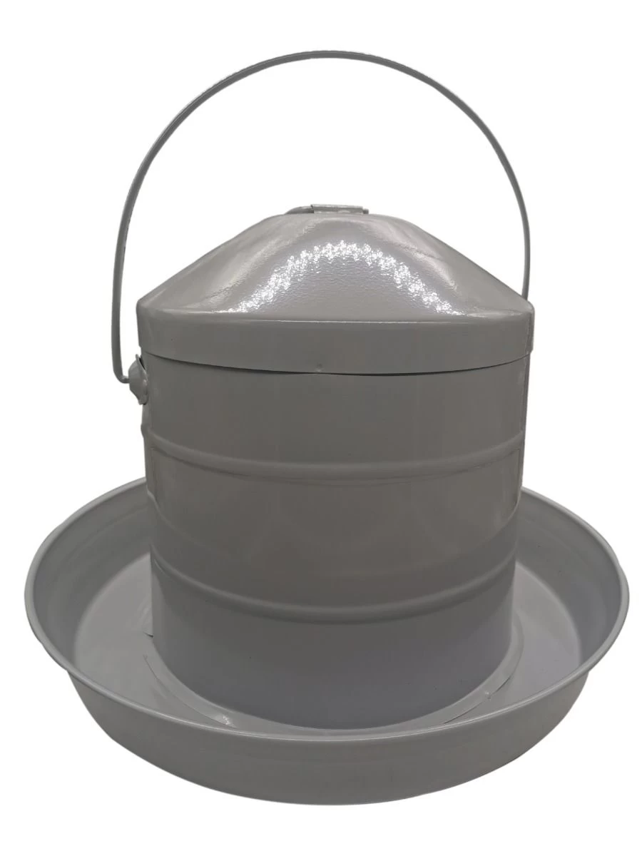 Abreuvoir Poule En Acier Galvanisé Peint En Gris Avec Anse 8L - Gaun 3 Abreuvoir Poule En Acier Galvanisé Peint En Gris Avec Anse 8L - Gaun