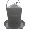 Abreuvoir Poule En Acier Galvanisé Peint En Gris Avec Anse 12L - Gaun -Fournitures De Volaille 12057 002