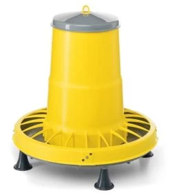 Mangeoire Trémie Avec Couvercle Et Pieds 15,5Kg 5 Mangeoire Trémie Avec Couvercle Et Pieds 15,5Kg -Fournitures De Volaille 2010p mangeoire compacte en plastique capacit 22 litres avec pieds