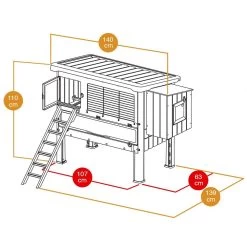 Poulailler Plastique Happy Farm 120 Jusqu’à 4 Poules - Ferplast -Fournitures De Volaille 57320000 1