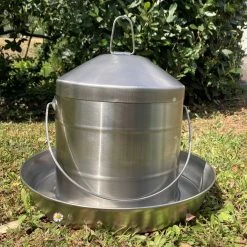 Abreuvoir Poule En Inox 8L - Gaun -Fournitures De Volaille abreuvoir inox volaille 8l vue cote 1