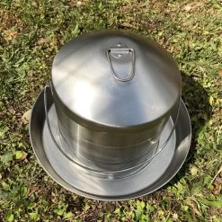 Abreuvoir Poule En Inox 8L - Gaun -Fournitures De Volaille abreuvoir inox volaille 8l vue dessus 1