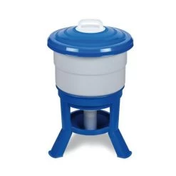 Abreuvoir Poule En Plastique Avec Pieds Imperial 40L Bleu Et Blanc - Gaun
