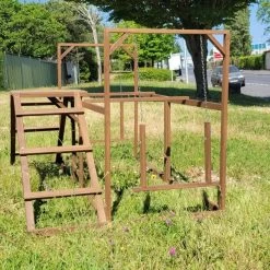 Aire De Jeux En Bois Pour Poule Avec échelles Et Balançoires -Fournitures De Volaille aire jeux bois poules
