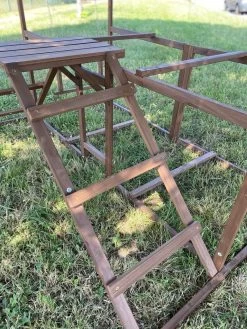 Aire De Jeux En Bois Pour Poule Avec échelles Et Balançoires -Fournitures De Volaille aire jeux poules d tails