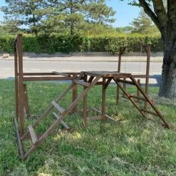 Aire De Jeux En Bois Pour Poule Avec échelles Et Balançoires -Fournitures De Volaille aire jeux poules pr sentation 1