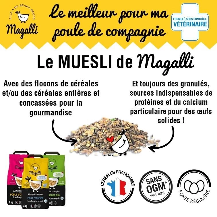 Mélange Poule Pondeuse Muesli Bleu-blanc-cœur 4kg - Magalli 5 Mélange Poule Pondeuse Muesli Bleu-blanc-cœur 4kg - Magalli – Image 3