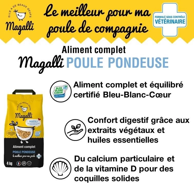 Mélange Poule Pondeuse Muesli Bleu-blanc-cœur 4kg - Magalli 6 Mélange Poule Pondeuse Muesli Bleu-blanc-cœur 4kg - Magalli – Image 4
