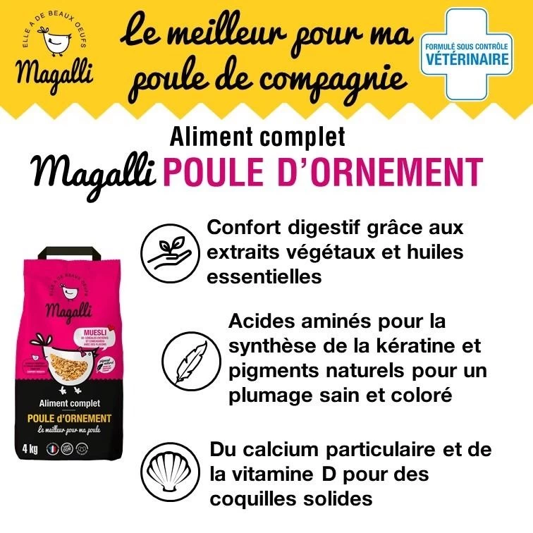 Mélange Pour Poule D’ornement Muesli 4kg - Magalli 5 Mélange Pour Poule D’ornement Muesli 4kg - Magalli – Image 3