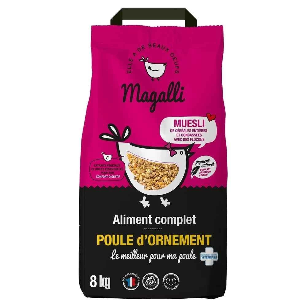 Mélange Poule D’ornement Muesli 8kg - Magalli 3 Mélange Poule D’ornement Muesli 8kg - Magalli