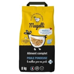 Mélange Poule Pondeuse Muesli Bleu-blanc-cœur 8kg - Magalli