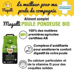 Mélange Poule Pondeuse Muesli Bio 12kg - Magalli -Fournitures De Volaille aliment pondeuse bio magalli 4 1