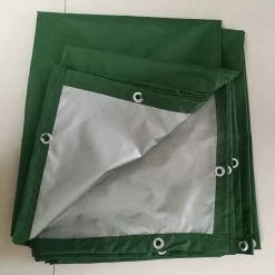 Bâche 2,26x2m Pour Grand Parc Grillagé Enclos Poulailler Avec Tubes Renforcés 4x2x2,25m -Fournitures De Volaille bache pour parc grillage poulailler vue face retournee 1