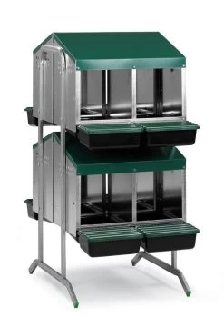 Batterie De Pondoirs Pour Poule 8 Compartiments Fond Plastique - Gaun