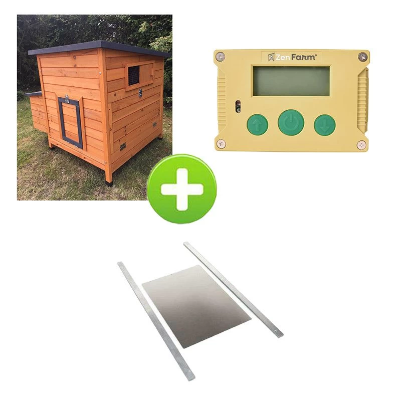 Kit Poulailler Sussex XL 6 à 10 Poules Bois FSC Avec Portier Zen Farm Autonome Et Trappe Taille Medium 3 Kit Poulailler Sussex XL 6 à 10 Poules Bois FSC Avec Portier Zen Farm Autonome Et Trappe Taille Medium