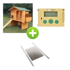 Fournitures De Volaille 11 Kit Poulailler Vorwerk 10 à 12 Poules Avec Portier Zen Farm Autonome Et Trappe Taille Medium