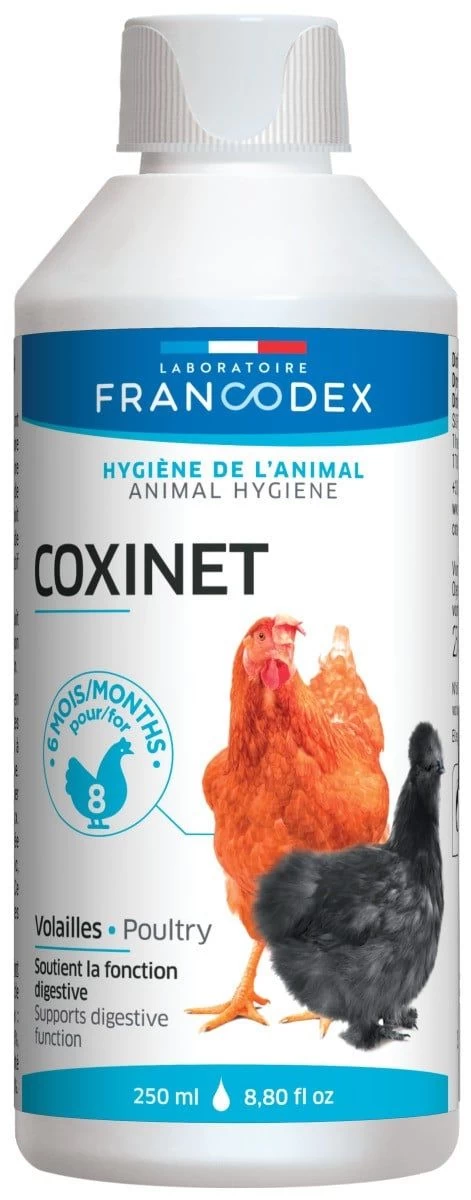 Complément Alimentaire Pour Poules Et Volailles Traitement Anticoccidien Coxinet 250ML - Francodex 2 Complément Alimentaire Pour Poules Et Volailles Traitement Anticoccidien Coxinet 250ML - Francodex
