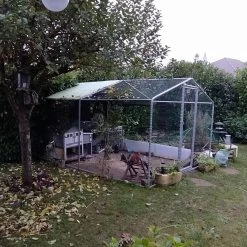 Volière Poule - Enclos Lapin Et Chat - 12m² 4x3x2,25m - Ø38mm Acier Galvanisé -Fournitures De Volaille enclos p005 installe