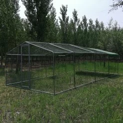 Enclos Poulailler 24m² Tubes 38mm H2,25m - Parc Grillagé Renforcé 8x3m - Acier Galvanisé