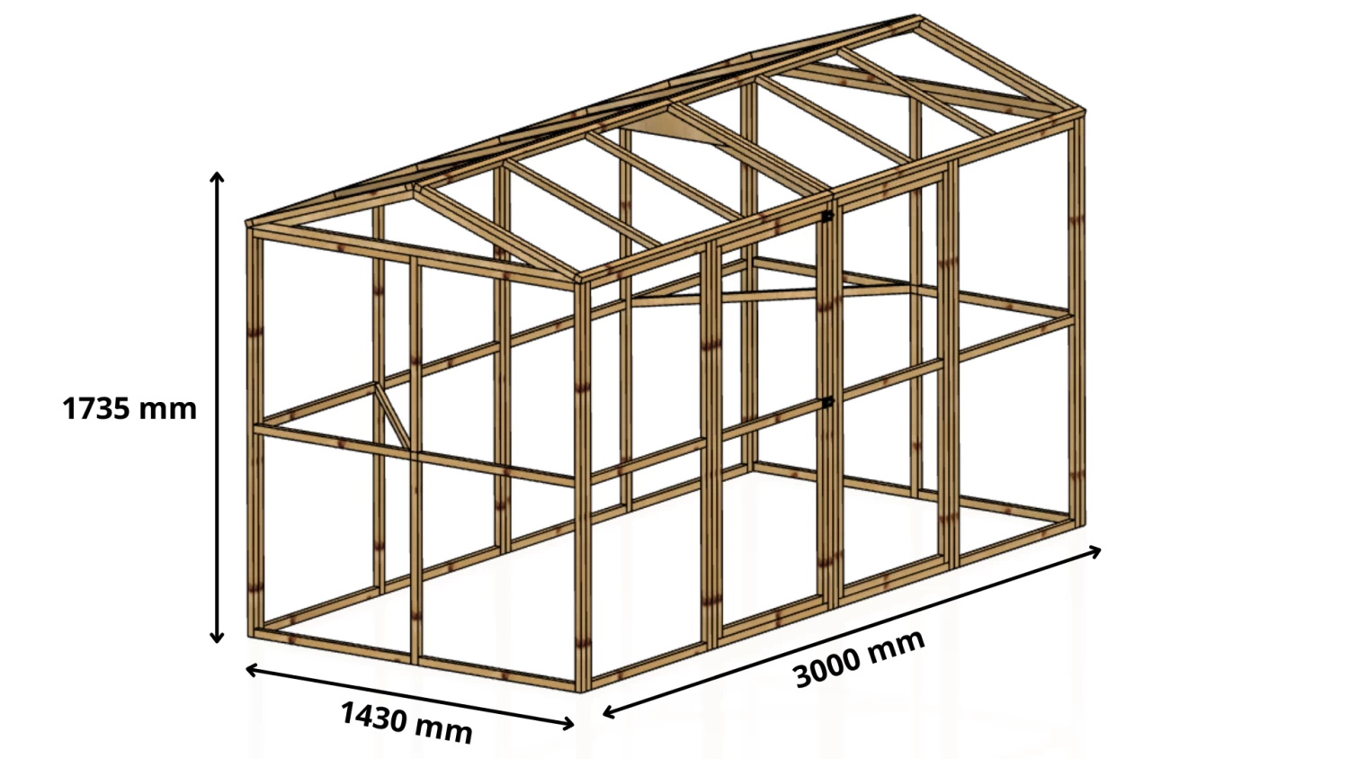 Enclos Grillagé Pour Volailles Bois 300x143cm 9 Enclos Grillagé Pour Volailles Bois 300x143cm – Image 7
