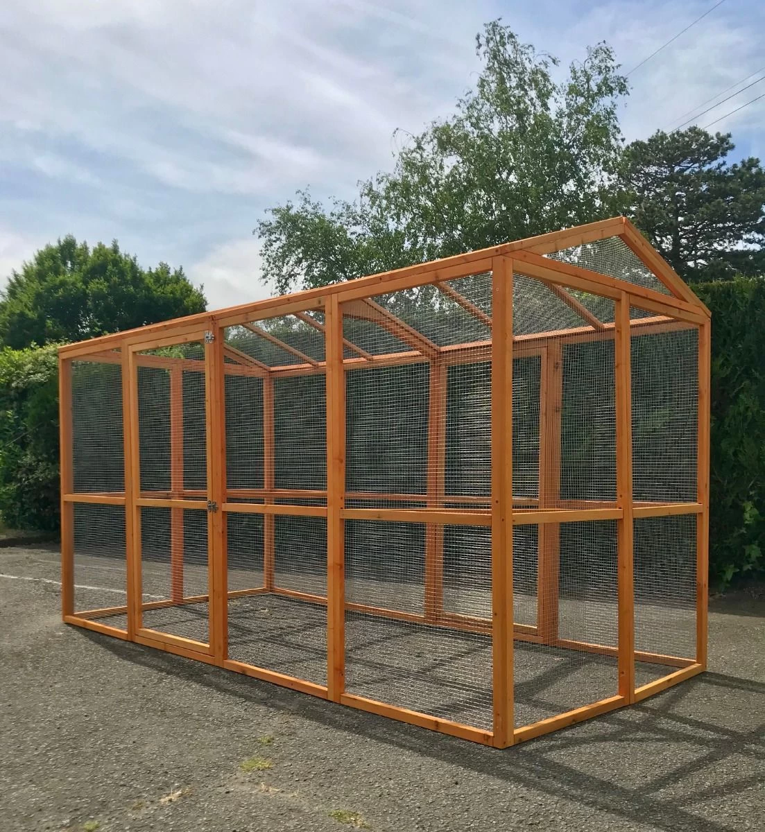 Enclos Grillagé Pour Volailles Bois 300x143cm 4 Enclos Grillagé Pour Volailles Bois 300x143cm – Image 2