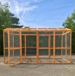 Enclos Grillagé Pour Volailles Bois 300x143cm 12 Enclos Grillagé Pour Volailles Bois 300x143cm -Fournitures De Volaille grand enclos grillage d exterieur en bois 300x143 cm vue 4