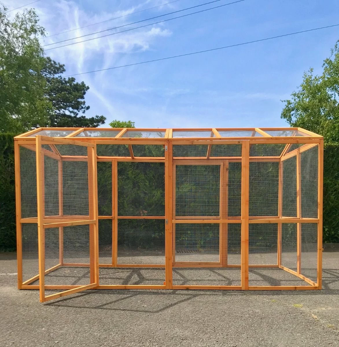 Enclos Grillagé Pour Volailles Bois 300x143cm 6 Enclos Grillagé Pour Volailles Bois 300x143cm – Image 4