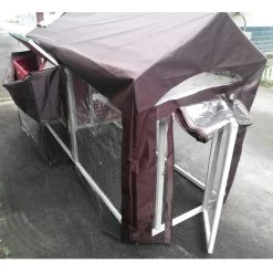 Bâche De Protection Pluie Et Vent Pour Poulailler Deluxe 12 Bâche De Protection Pluie Et Vent Pour Poulailler Deluxe -Fournitures De Volaille housse protectrice poulailler deluxe ouvertures zippees