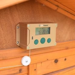 Portier Zen Farm Autonome Poulailler Et Trappe En Aluminium Taille Large -Fournitures De Volaille installation portier automatique poulailler zen farm vert 3