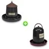 Kit Abreuvoir 10L Et Mangeoire 12Kg Poule En Plastique Recyclé Gamme Eco 2 Kit Abreuvoir 10L Et Mangeoire 12Kg Poule En Plastique Recyclé Gamme Eco -Fournitures De Volaille kit abreuvoir 10l et mangeoire 12kg recycle sans pied