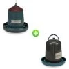 Kit Abreuvoir 8L Et Mangeoire 8Kg Poule En Plastique Recyclé Gamme Eco