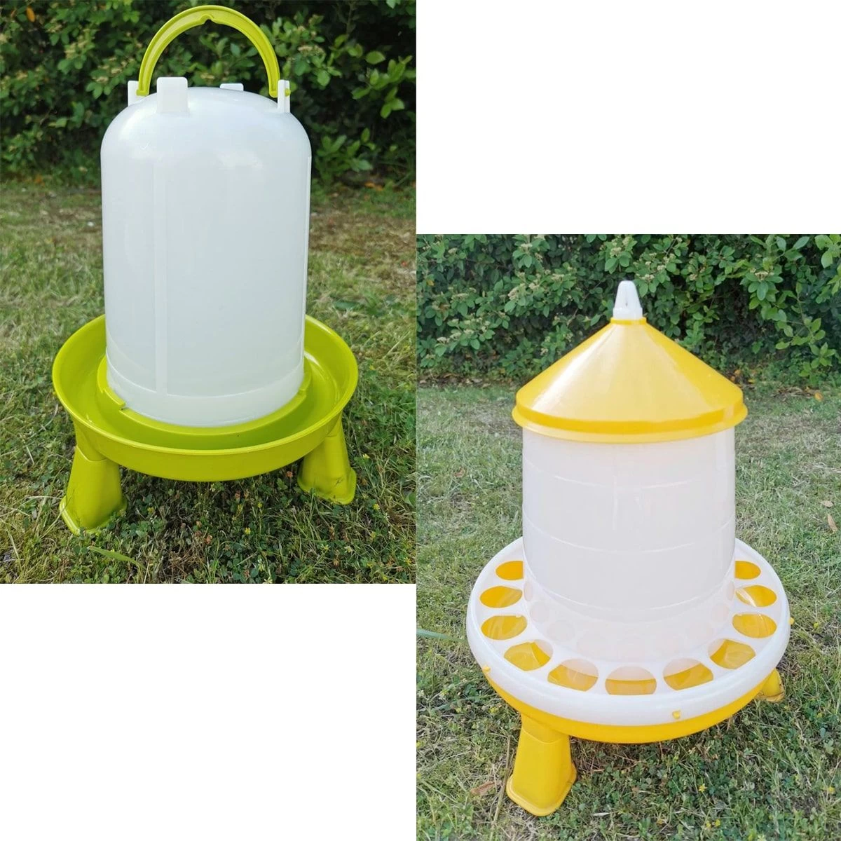 Kit Abreuvoir 8L Et Mangeoire 8Kg Poule à Pieds En Bioplastique Végétal Eco 3 Kit Abreuvoir 8L Et Mangeoire 8Kg Poule à Pieds En Bioplastique Végétal Eco