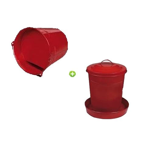 Kit Fashion Abreuvoir Seau 4L Et Mangeoire Métal 6 Kg - Gaun 4 Kit Fashion Abreuvoir Seau 4L Et Mangeoire Métal 6 Kg - Gaun – Image 2