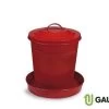 Mangeoire Métal Rouge 6 Kg Pour Volailles - Gaun -Fournitures De Volaille mangeoire metal peint poules 6 kg gaun
