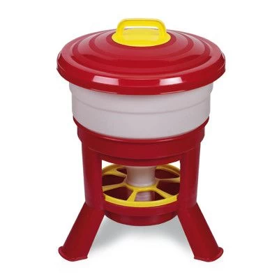 Mangeoire à Trémie Poule En Plastique Avec Pieds Imperial 30L Rouge Et Blanc - Gaun 3 Mangeoire à Trémie Poule En Plastique Avec Pieds Imperial 30L Rouge Et Blanc - Gaun