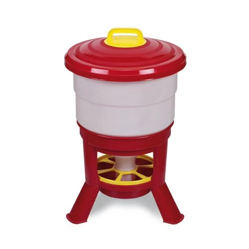 Mangeoire à Trémie Poule En Plastique Avec Pieds Imperial 40L Rouge Et Blanc - Gaun 3 Mangeoire à Trémie Poule En Plastique Avec Pieds Imperial 40L Rouge Et Blanc - Gaun