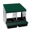 Pondoir Pour Poule 2 Compartiments Avec Fond Plastique -Fournitures De Volaille nid pondoir 2 compartiments 1