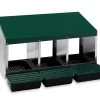 Pondoir Pour Poule 3 Compartiments Avec Fond Plastique