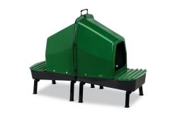 Nid Pondoir Poule En Plastique Avec Cuvette Et Pieds 2 Faces - Gaun