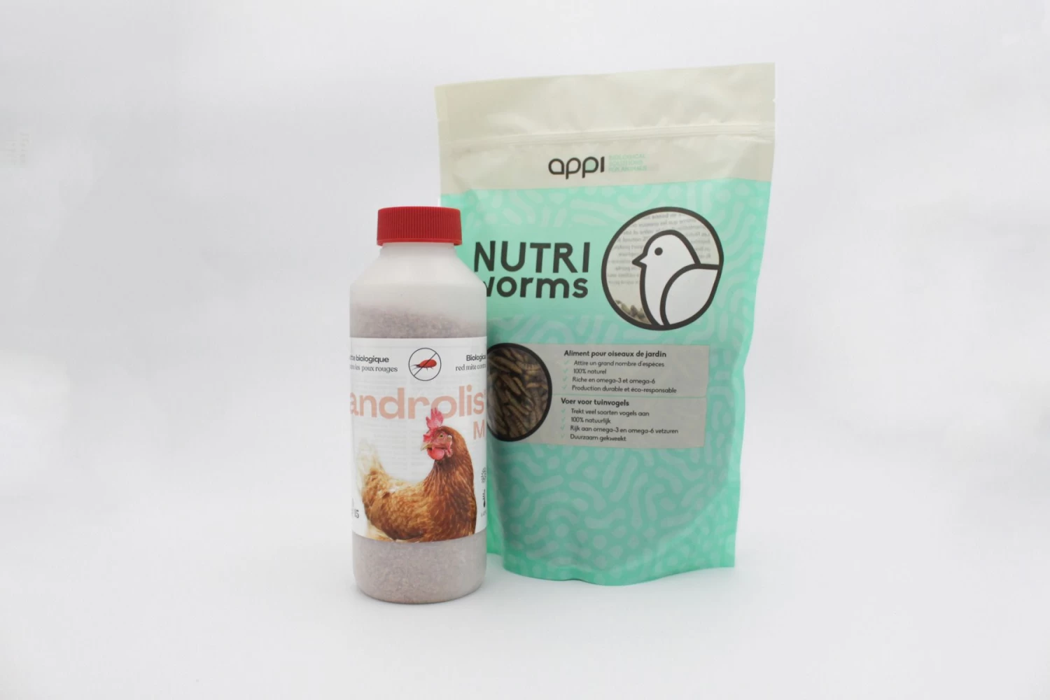 Offre Découverte Appi Avec Anti Poux Rouges Poule Biologique Androlis Et Larves De Mouche Soldat Soufflées Nutriworms - Appi 3 Offre Découverte Appi Avec Anti Poux Rouges Poule Biologique Androlis Et Larves De Mouche Soldat Soufflées Nutriworms - Appi