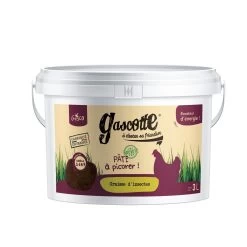 Pâte à Picorer à La Graisse D’insectes Poule Gascotte 3L - Gasco -Fournitures De Volaille pate insectes gascotte rvb 002 1