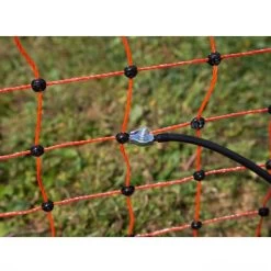 Porte Pour Filet Poule électrifiable 95 à 125 Cm - Kerbl -Fournitures De Volaille porte pour filet cloture poule kerbl detail branchement electrique 1