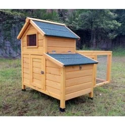 Poulailler Bantam L Toit Shingle 1 à 2 Poules Avec Extension Parc Grillagé -Fournitures De Volaille poulailler 1 a 2 poules bois bantam l avec parc arriere 1