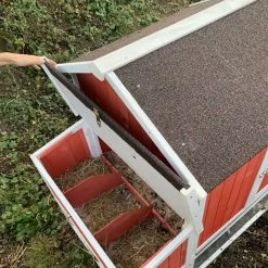 Poulailler Ardennais 6 à 8 Poules Toit Shingle -Fournitures De Volaille poulailler ardennais rouge pondoir ouvert