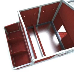 Poulailler Ardennais 6 à 8 Poules Toit Shingle -Fournitures De Volaille poulailler ardennais toit shingle 6 8 poules vue interieur pondoir