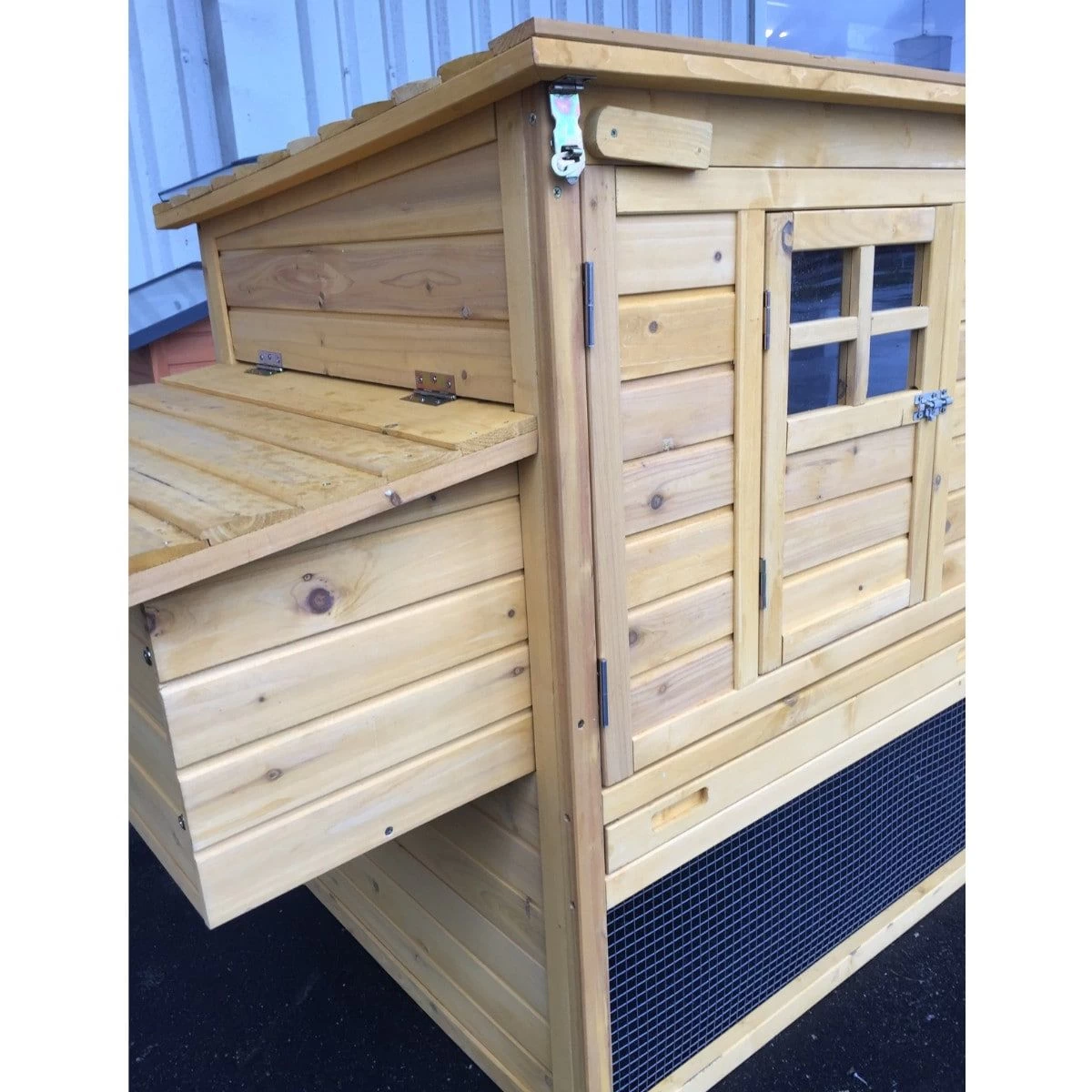 Poulailler Barbu M Toit Bois Ouvrant Jusqu’à 8 Poules 7 Poulailler Barbu M Toit Bois Ouvrant Jusqu’à 8 Poules – Image 5