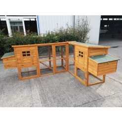 Liquidation - Poulailler Barbu Double Toit Shingle 6 à 10 Poules -Fournitures De Volaille poulailler bois barbu double exterieur