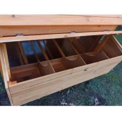 Poulailler Cémani XL Toit Bois 6 à 10 Poules 30 Poulailler Cémani XL Toit Bois 6 à 10 Poules -Fournitures De Volaille poulailler bois cemani xl 6 8 poules pondoir 4 nichoirs ouvert