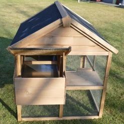 Poulailler Plymouth Toit Shingle Ouvrant 4 à 6 Poules Bois FSC -Fournitures De Volaille poulailler bois fsc plymouth 2 4 poules pondoir ouvert