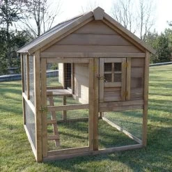 Poulailler Plymouth Toit Shingle Ouvrant 4 à 6 Poules Bois FSC -Fournitures De Volaille poulailler bois fsc plymouth 2 4 poules profil